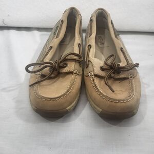 Eastland Women's Tan Sunrise Boat Slip-On Casual Comfort Leather Shoe Size 8